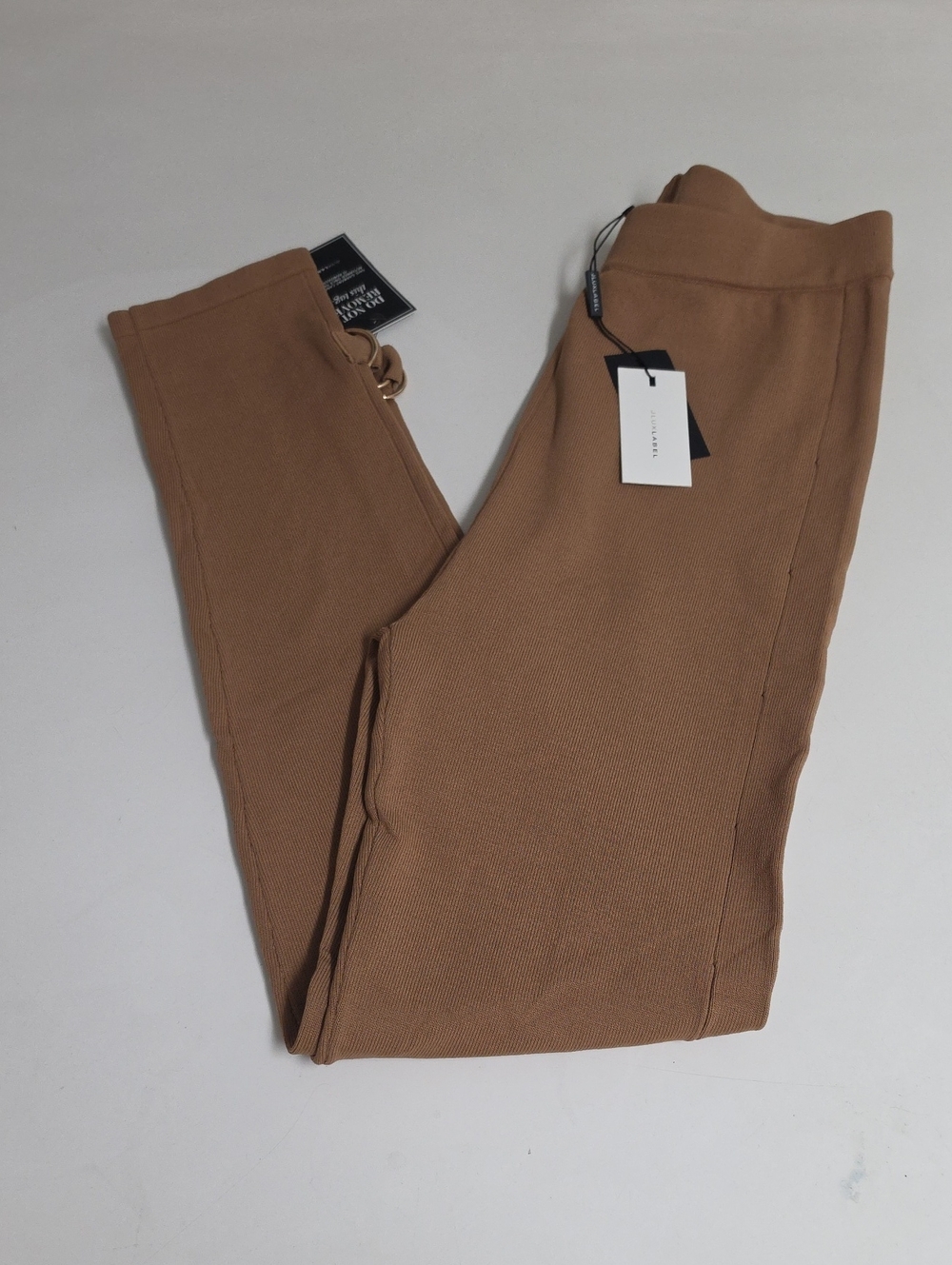 JLUXLABEL brown ribbed knit pants from